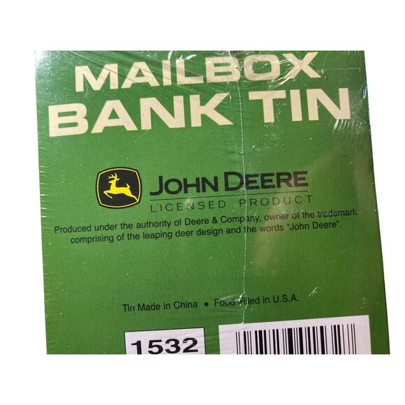 John Deere Mailbox Tin Bank  With Original Unopened Sealed Box - Picture 10 of 10